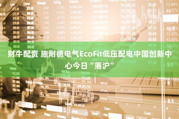 财牛配资 施耐德电气EcoFit低压配电中国创新中心今日“落沪”